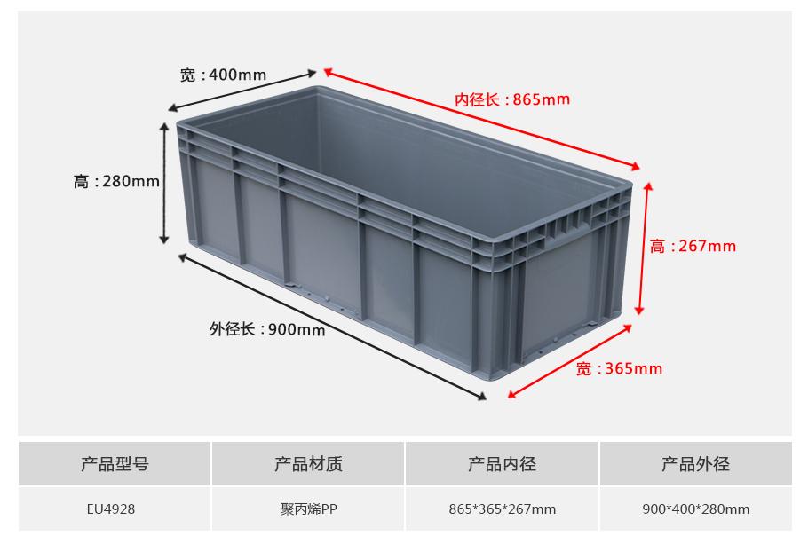 轩盛塑业EU4928塑料物流箱 轩盛塑业EU4928塑料物流箱