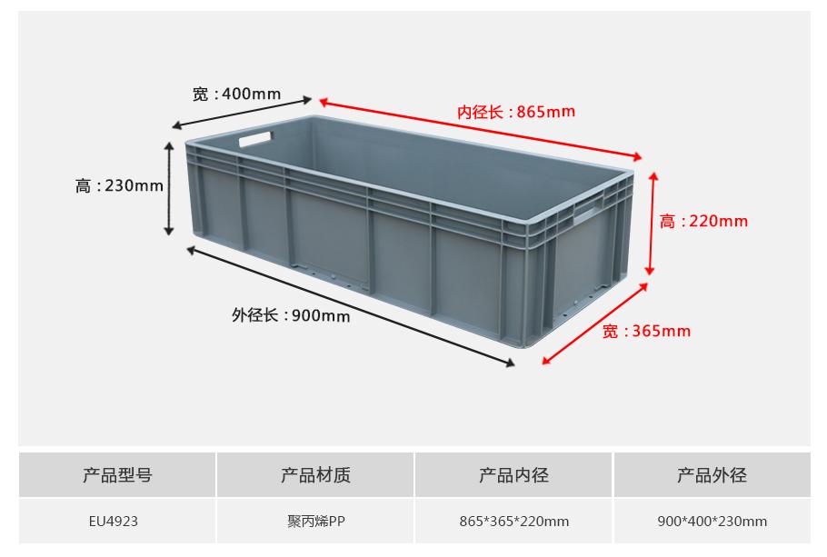 轩盛塑业EU4923塑料物流箱 轩盛塑业EU4923塑料物流箱