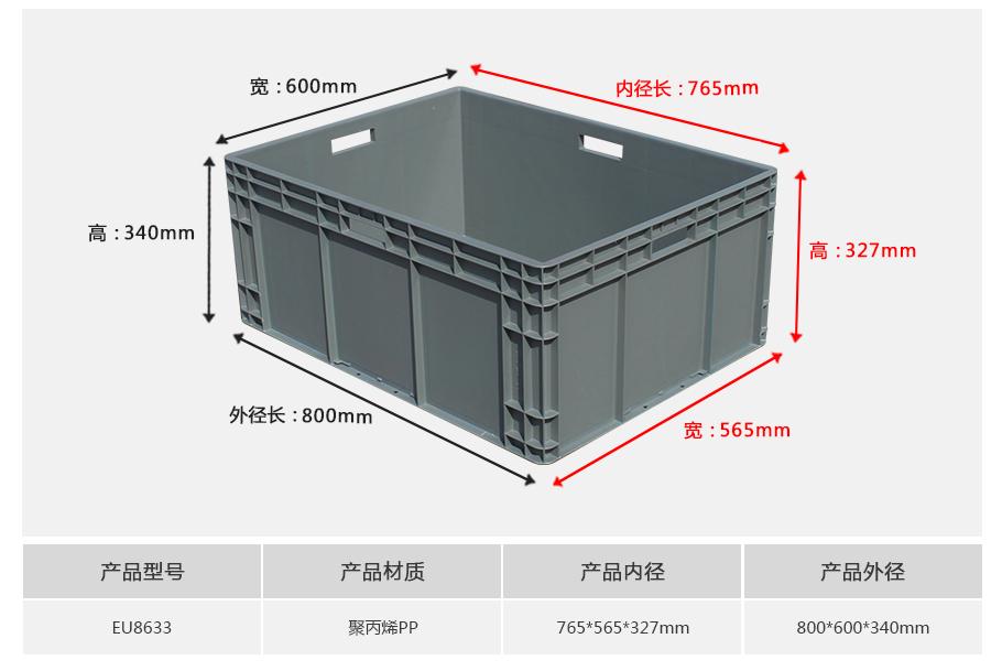 轩盛塑业EU8633塑料物流箱 轩盛塑业EU8633塑料物流箱