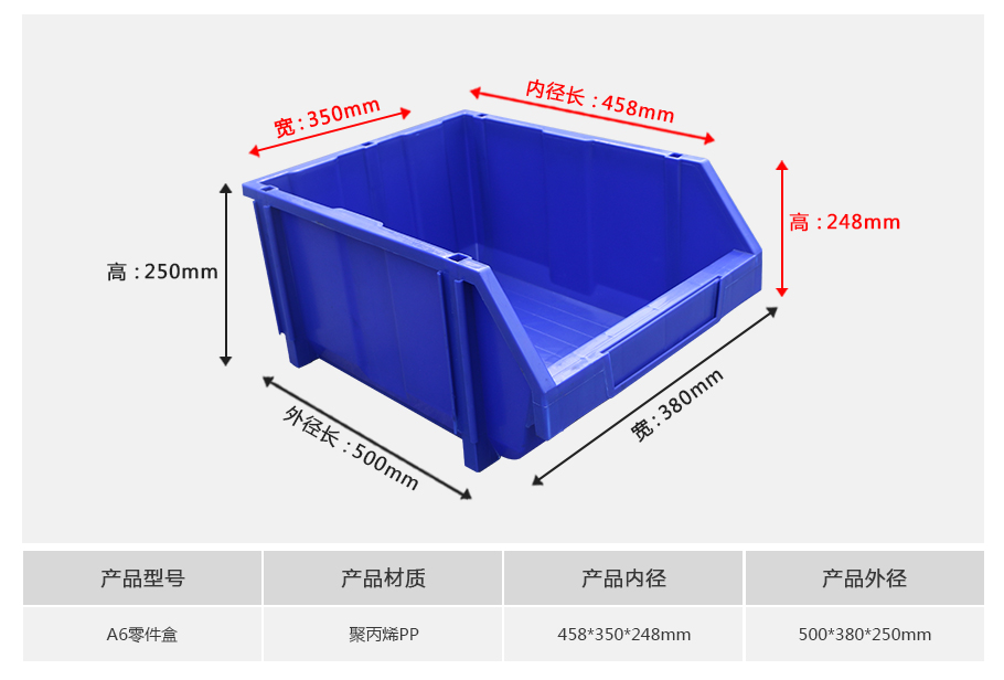 轩盛塑业A6组合式塑料零件盒