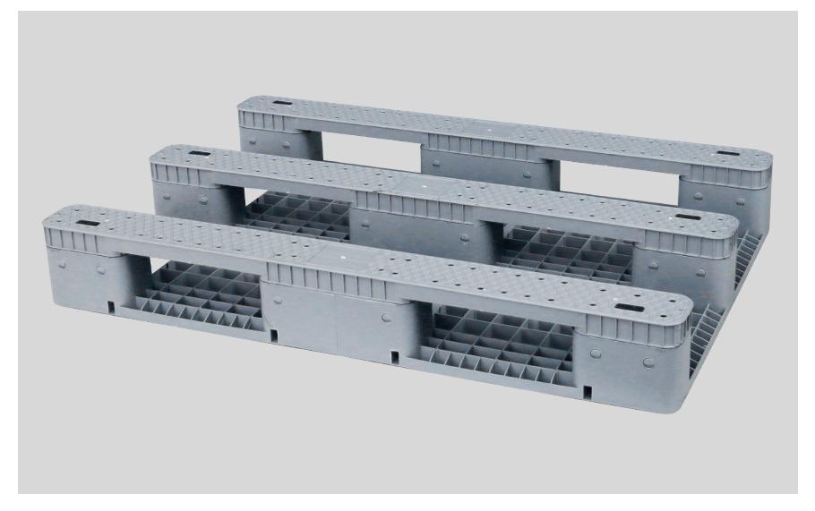1208网格川字塑料托盘-16cm 背面